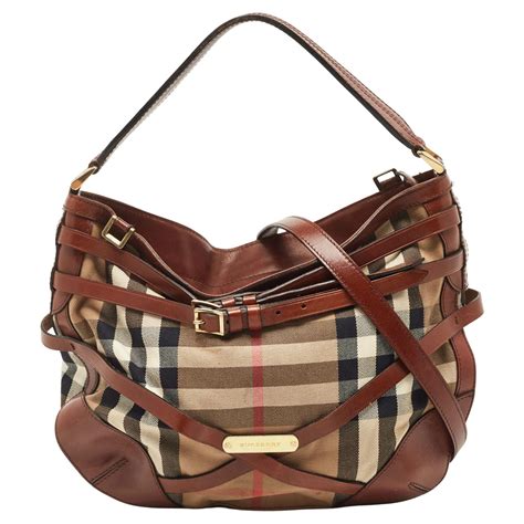 Burberry House Check Bridle Dutton Hobo 